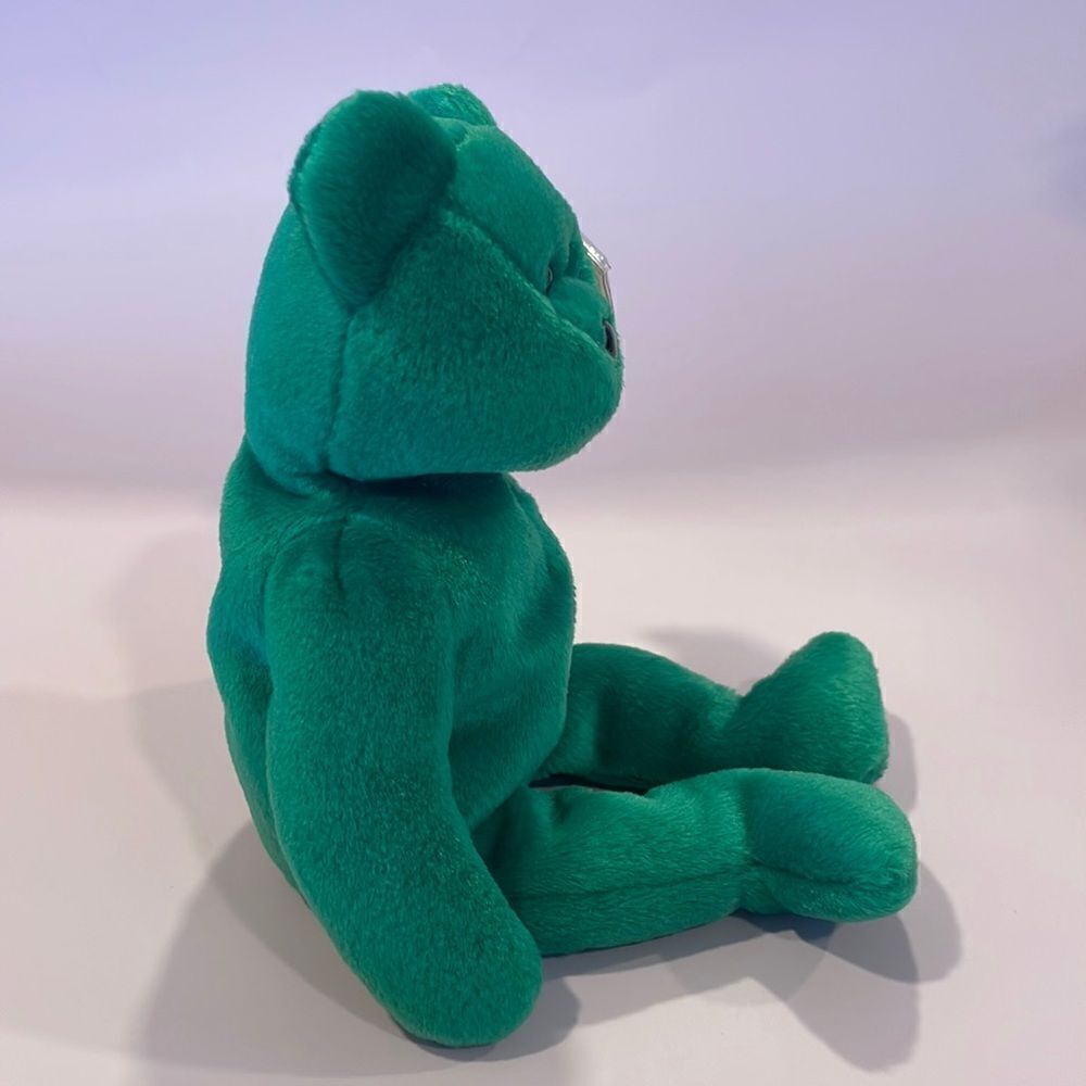 Erin the Shamrock Bear 1997 Mint Condition Ty Beanie Baby with all tags attached - Picture 5 of 10